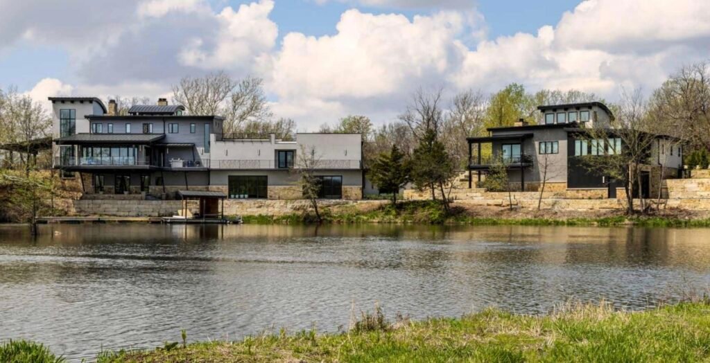 Main House and Guest House across lake